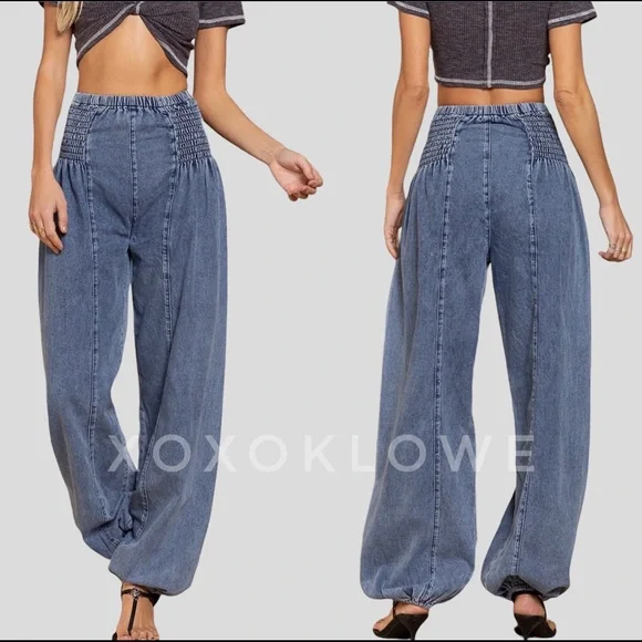 POL Rainbow Festival Harem Jogger Denim Jeans - Picture 13 of 15